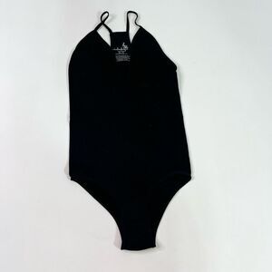 Intimately Free People Bodysuit Womens XS/S Black V-Neck Adjustable Straps New